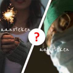 Dwa znaczenia czasownika aansteken w języku niderlandzkim